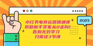 小红书电商·运营精通课,帮助新手卖家从0走向1 告别无效学习(7节视频课)-网课资源站